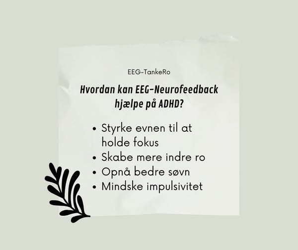 EEG TankeRo tilbyder medicinfri løsning til ADHD med neurofeedback-behandling