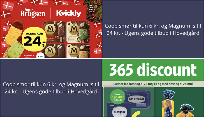 Coop smør til kun 6 kr. og Magnum is til 24 kr. - Ugens gode tilbud i Hovedgård