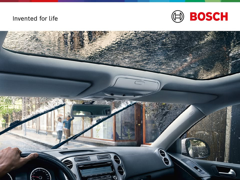 Bosch Car Service hos AUTO TEKNIK A/S anbefaler nye vinduesviskere for bedre udsyn i regnvejr