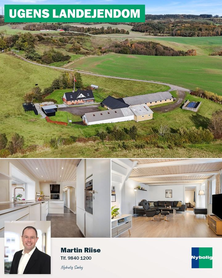Nybolig Sæby A/S fremhæver ugens landbrug nær Gærum med plads og natur tæt på Frederikshavn