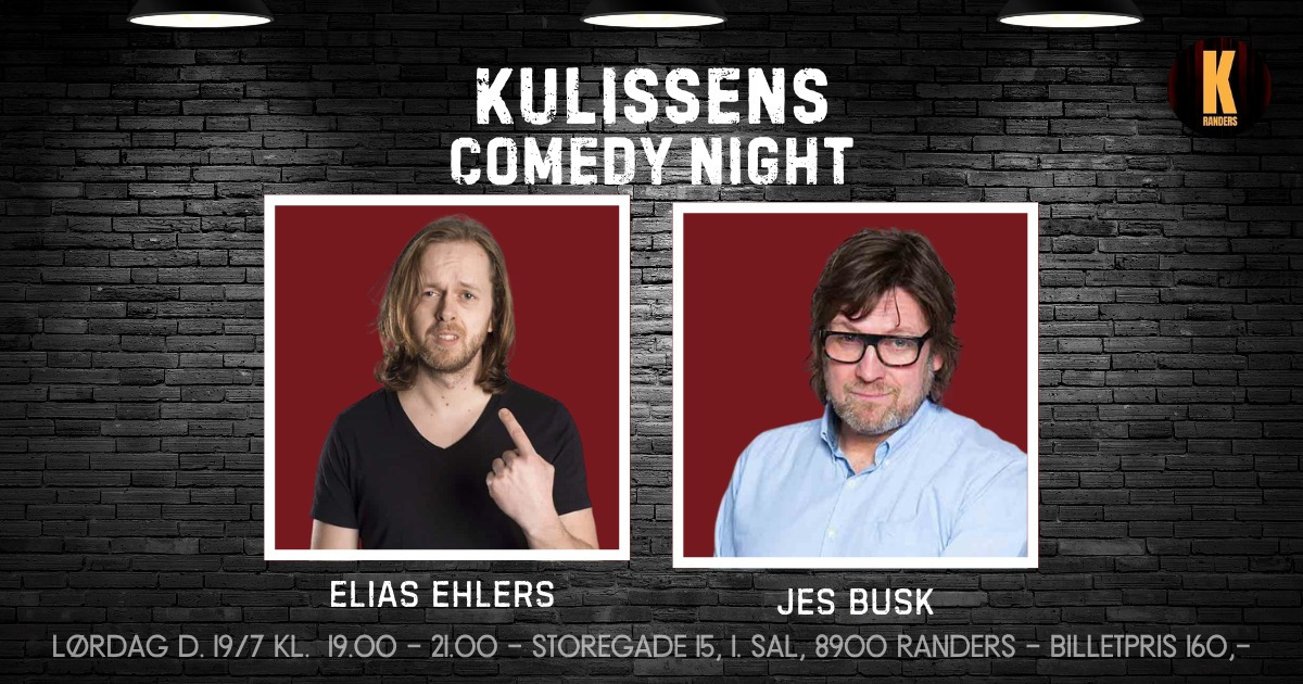 Comedy night i Randers med Elias Ehlers og Jes Busk
