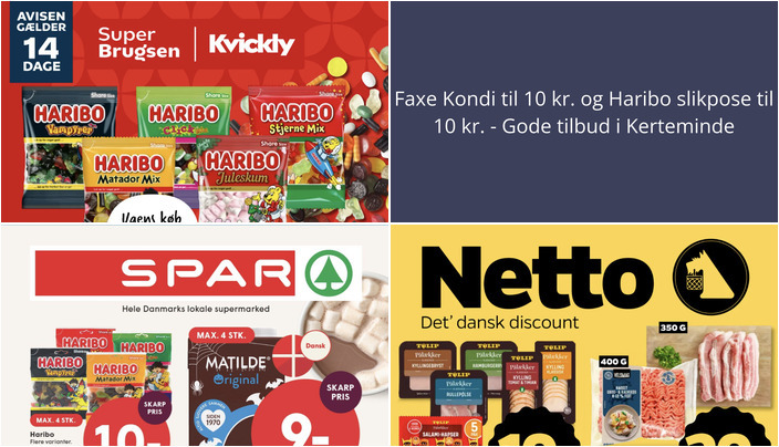 Faxe Kondi til 10 kr. og Haribo slikpose til 10 kr. - Gode tilbud i Kerteminde