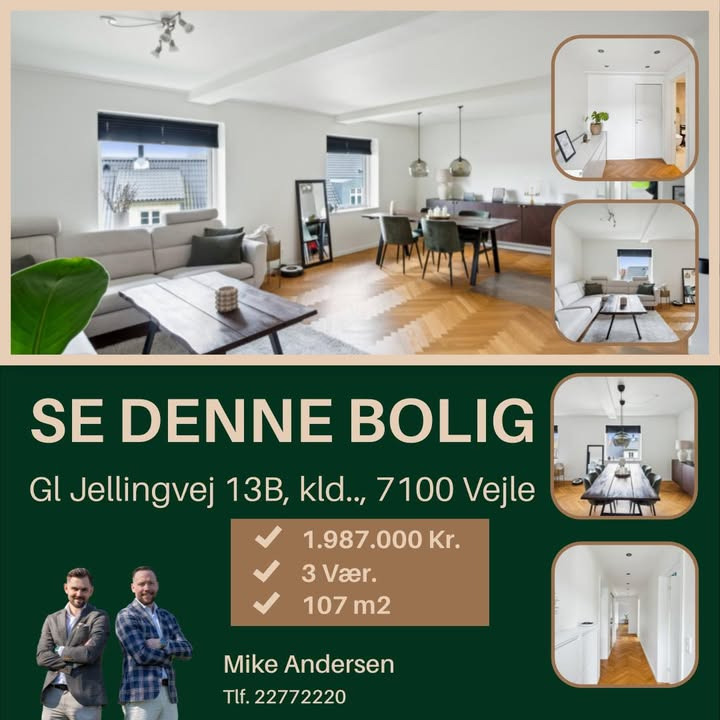 Drømmebolig i Vejle: Ejendomsmægler Mike Andersen præsenterer en skøn ejerlejlighed til salg