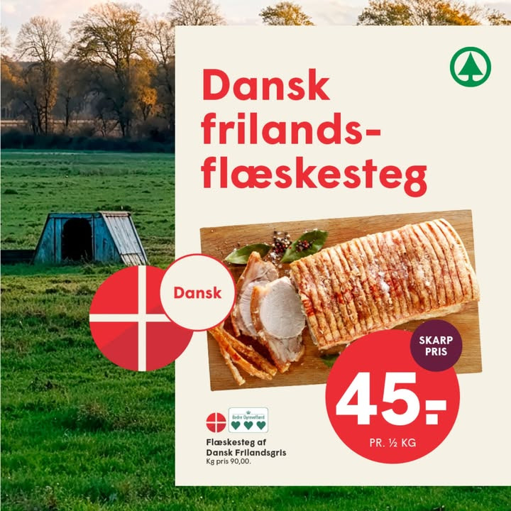 Dansk flæskesteg med dyrevelfærd i fokus hos SPAR SKALLERUP A/S