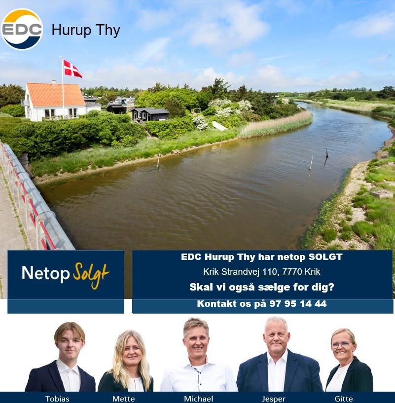 EDC Hurup Thy fejrer salg og tilbyder gratis salgstjek af din ejendom