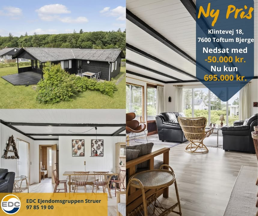 Nedsat pris på sommerhus i Toftum Bjerge, EDC Ejendomsgruppen Struer