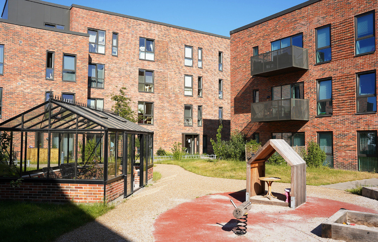 Det nye Kirkebjerg er i fuld gang med at blive bygget