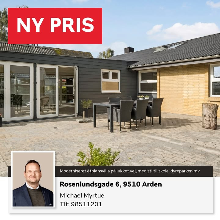 Home Hobro annoncerer prisnedsættelse på bolig i Arden