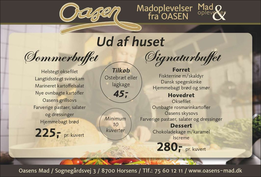 To populære buffeter til sommerbordet fremhævet af Oasens Mad