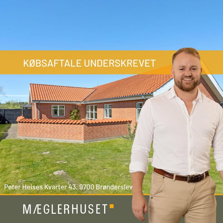 Mæglerhuset Brønderslev melder om underskrevet købsaftale på Peter Heises Kvarter 43