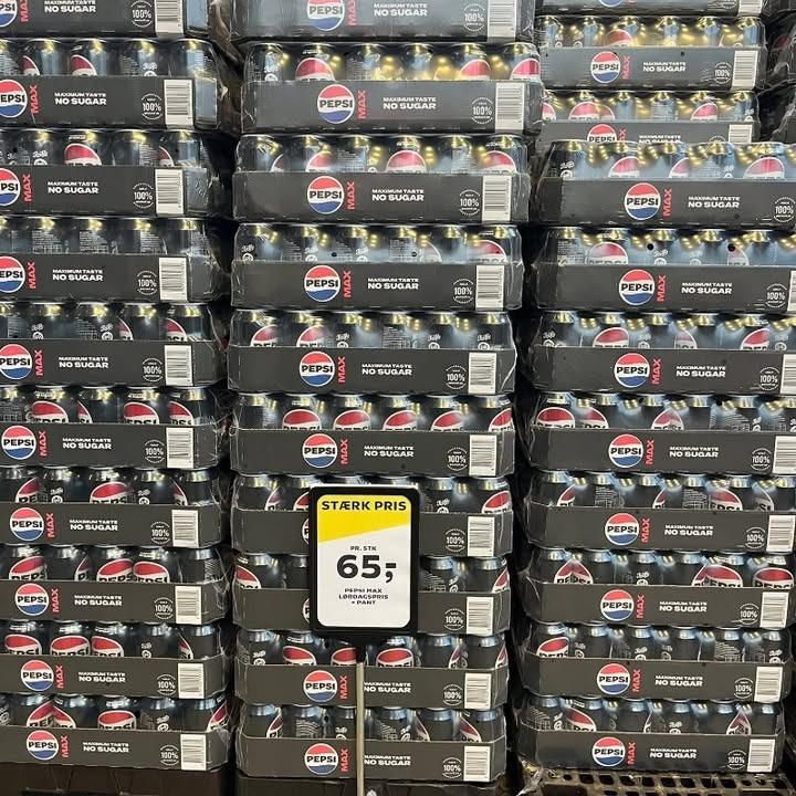SuperBrugsen Dronninglund tilbyder Pepsi Max 24-pack til kun 65 kr hver lørdag