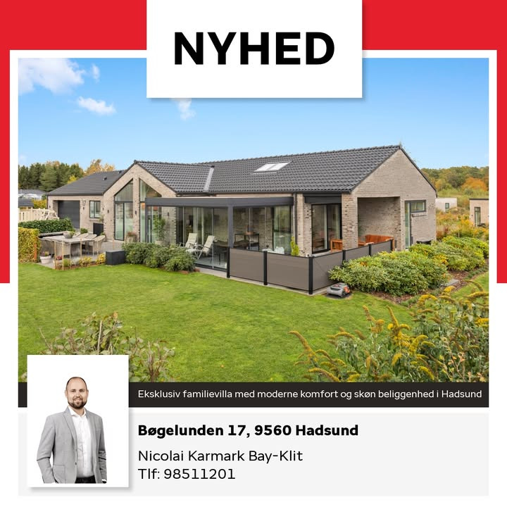 Eksklusiv familievilla til salg i Hadsund