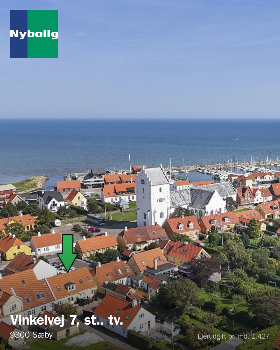 Nybolig Sæby A/S udbyder skøn ejerlejlighed i charmerende bydel