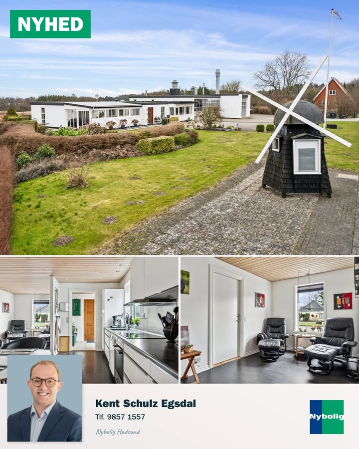 Nybolig Hadsund præsenterer unik bolig- og erhvervsejendom med autoværksted i Havndal