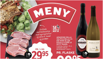 Gode tilbud hos Meny: Skaftkoteletter til 29,95 kr. og Cheasy yoghurt til 12 kr.