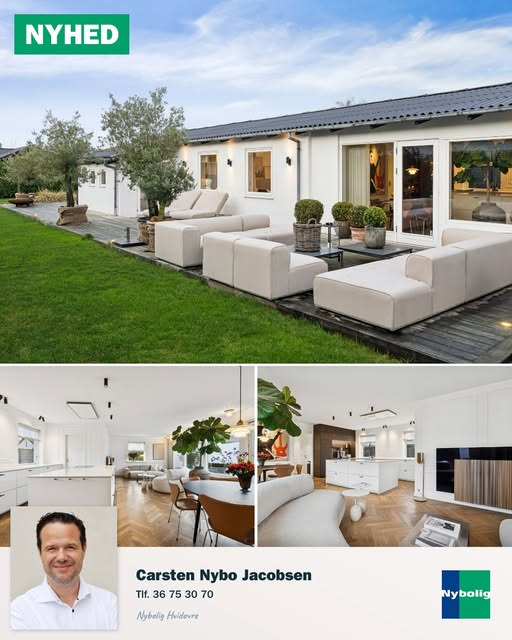 Nybolig Hvidovre præsenterer eksklusiv etplansvilla tæt på strand og byliv