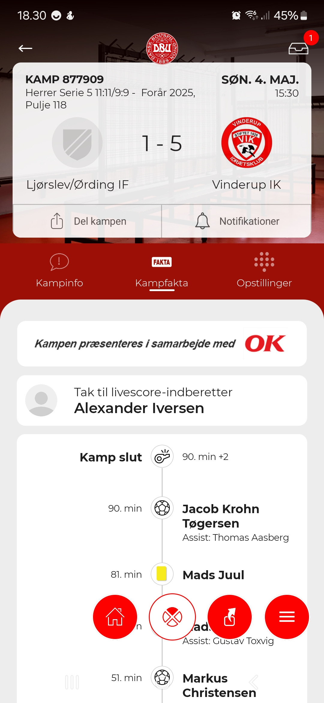 Målmandspræstation i fokus trods nederlag til Vinderup IK