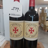 Fredericia Vinhandel tilbyder eksklusiv Esprit de l'Eglise Pomerol 2014 til nedsat pris