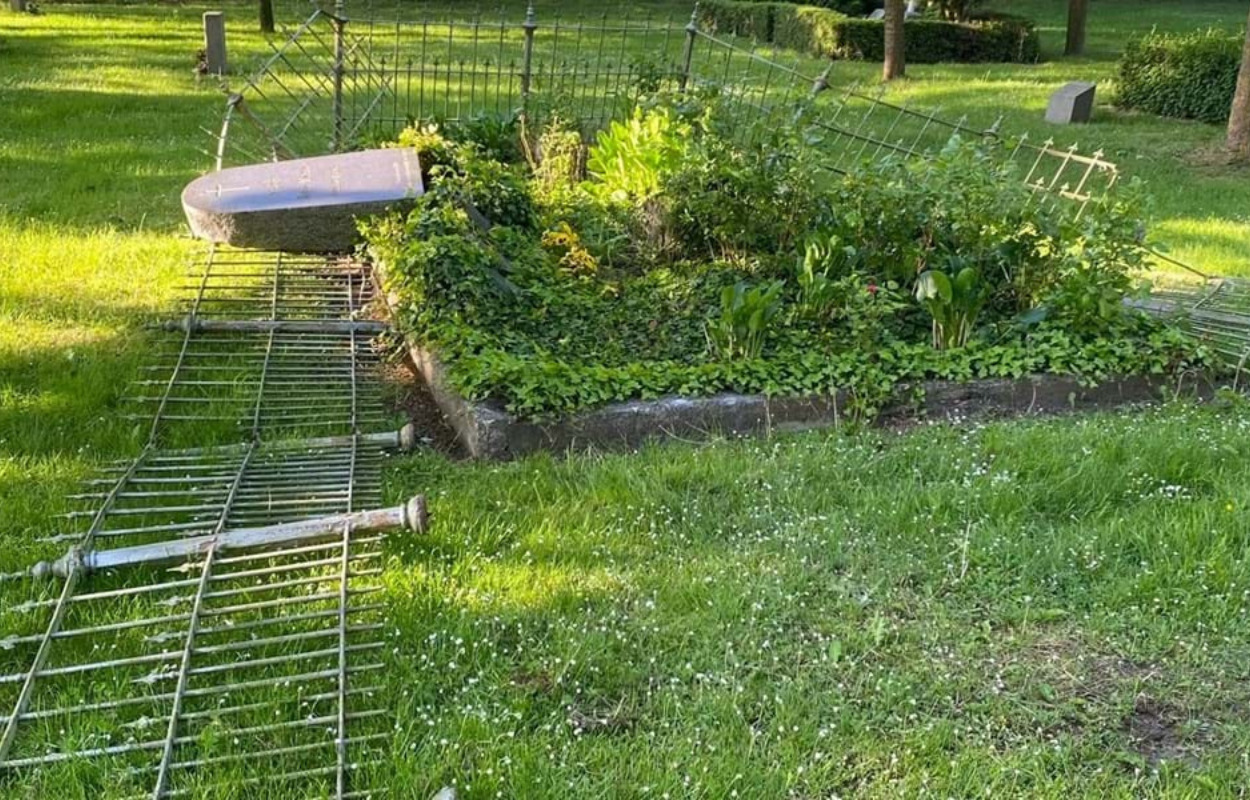 Hærværk på Østre Kirkegård