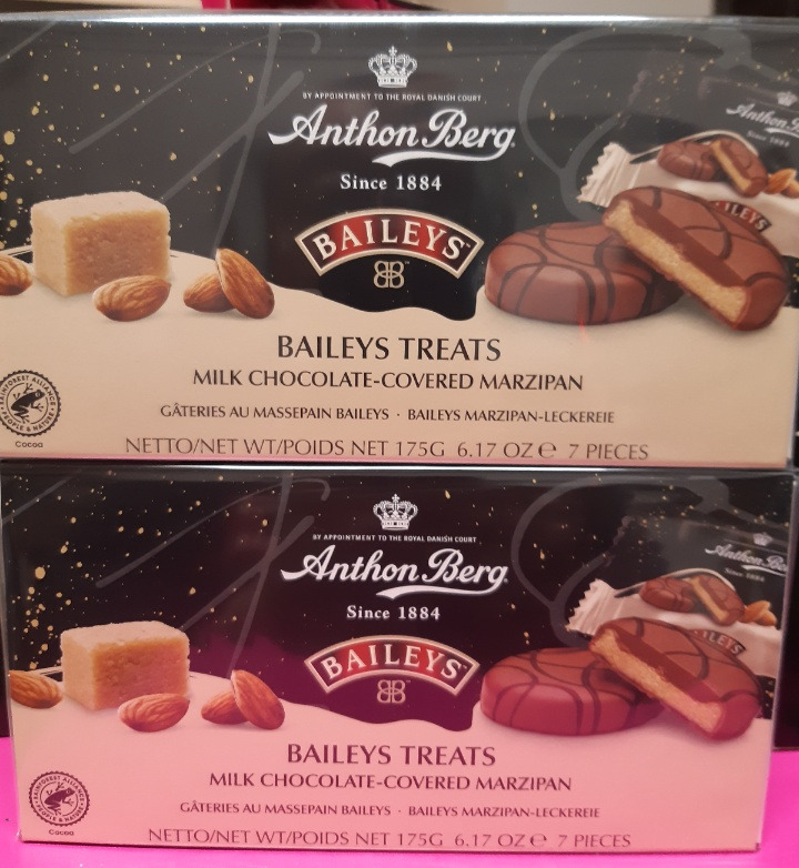 Meny Randers tilbyder Anthon Berg Baileys i marcipan til 29,95 kr.