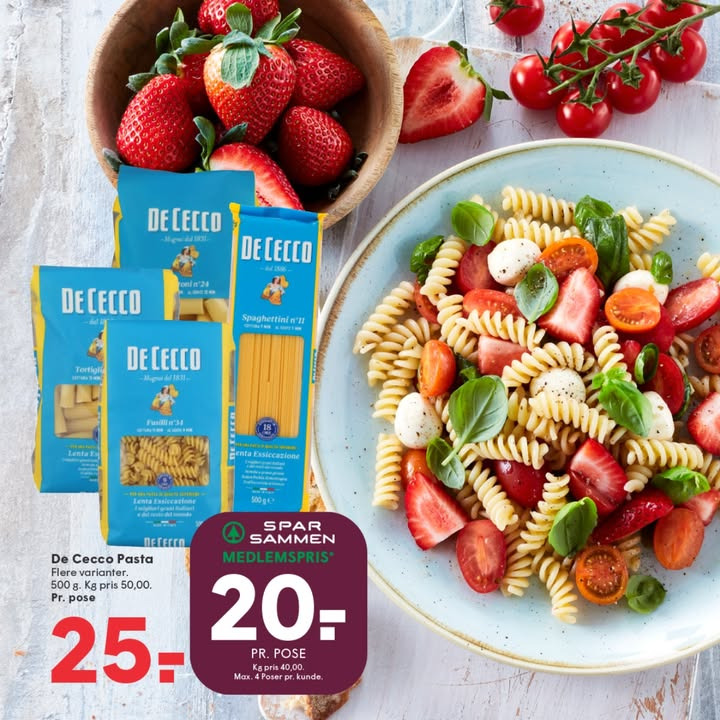 SPAR SKALLERUP A/S fremhæver ægte italiensk pasta fra De Cecco