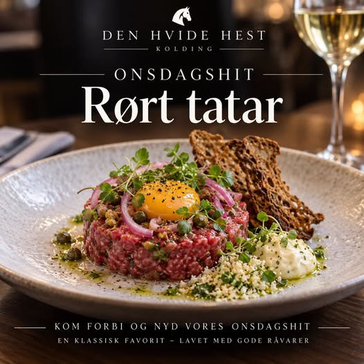 Den Hvide Hest Kolding serverer rørt oksetatar som onsdagshit i aften