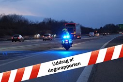 Dramatisk trafikulykke på Holbækmotorvejen ved Lejre: Kvinde og børn uskadt