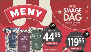 Argentinsk entrecote til 119,95 kr. og Grøn Balance kartofler til 6,95 kr. hos Meny