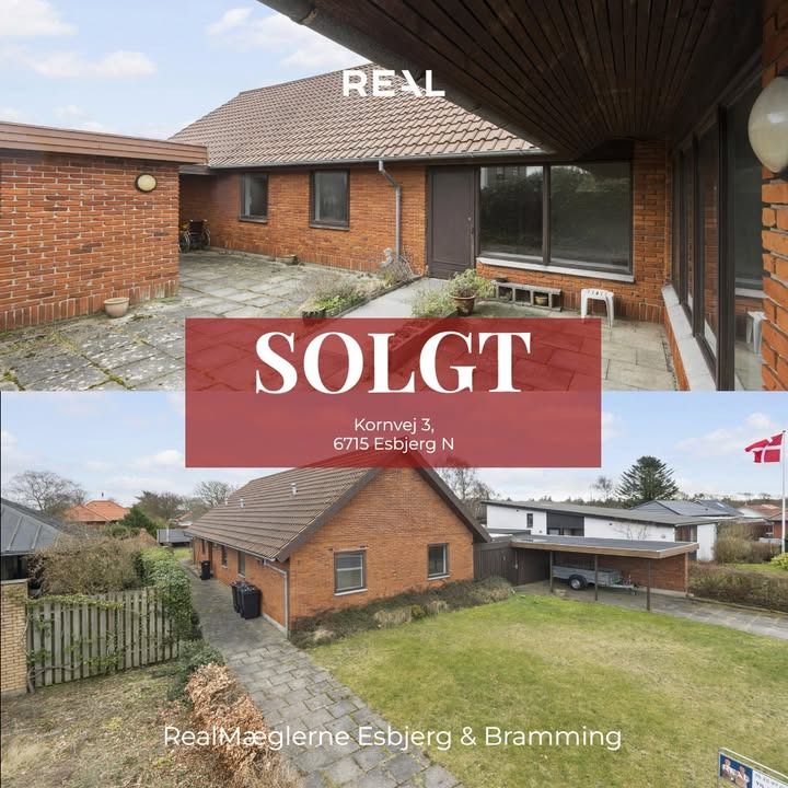 RealMæglerne Esbjerg og Bramming fejrer salg af bolig på Kornvej 3 i Esbjerg N