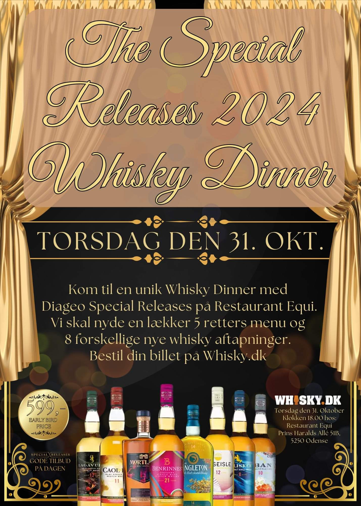 Eksklusiv whisky middag og foredrag på Fyens Væddeløbsbane
