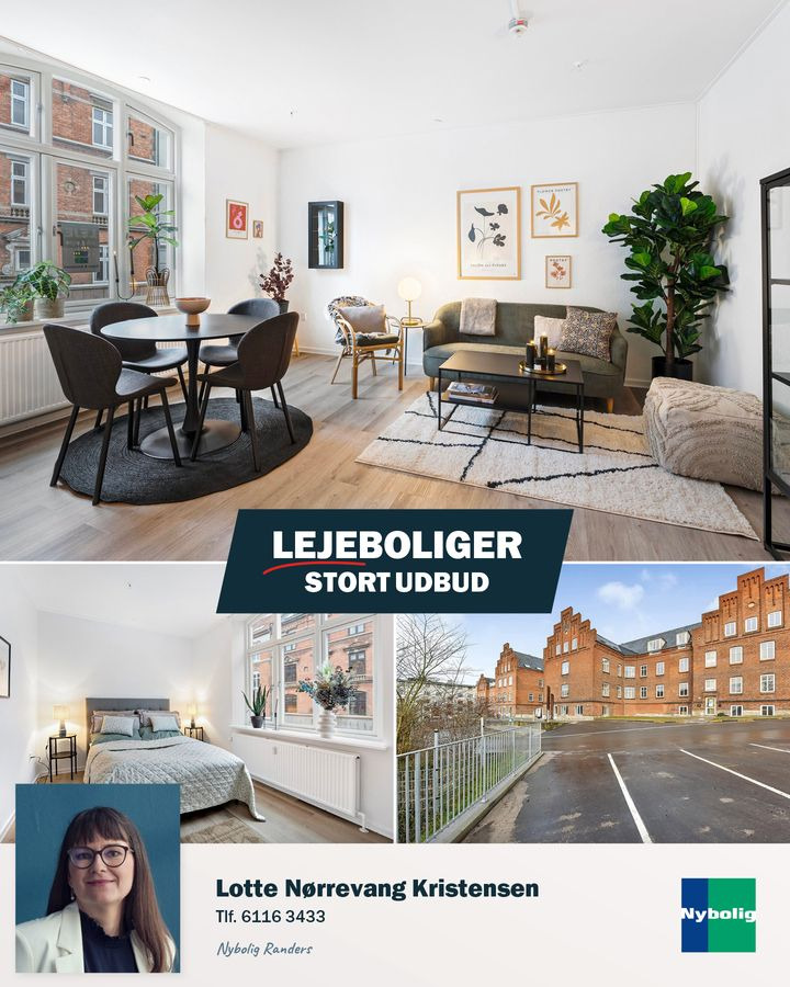 Nybolig Bjørn & Ankersen tilbyder ny lejebolig i Randers centrum