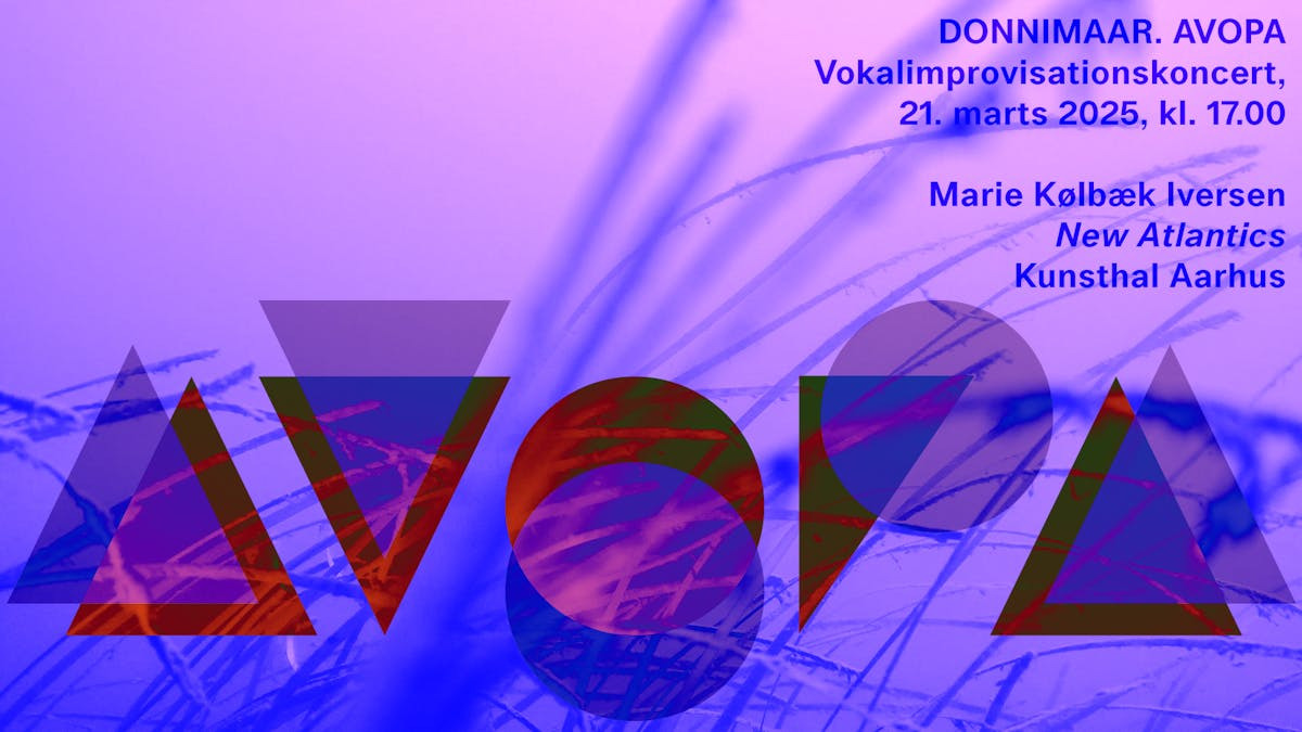 Fyraftenskoncert med Donnimaar og AVOPA i Kunsthal Aarhus
