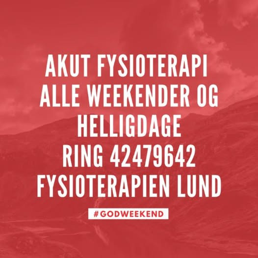 Fysioterapien Lund tilbyder akut hjælp i påsken