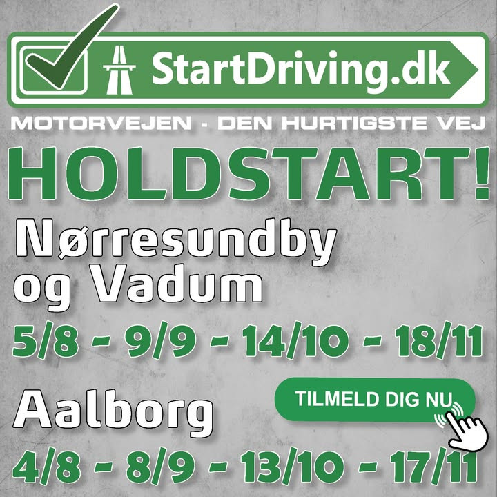 StartDriving.dk annoncerer nye køreskolehold i august