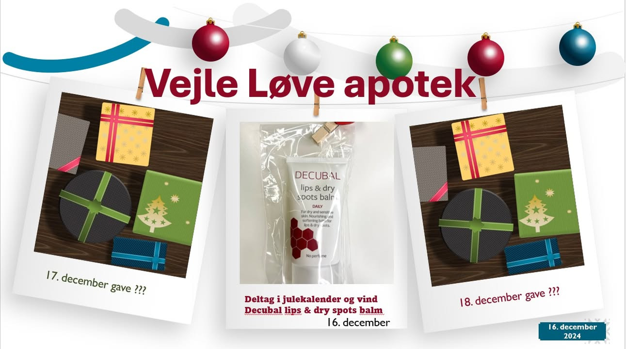 Vejle Løve Apotek inviterer til julekalender-konkurrence: Vind daglige gaver frem til jul