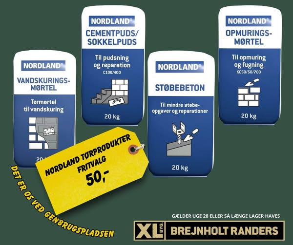 Tilbud på Nordland tørprodukter hos XL-Byg Brejnholt Randers i uge 28