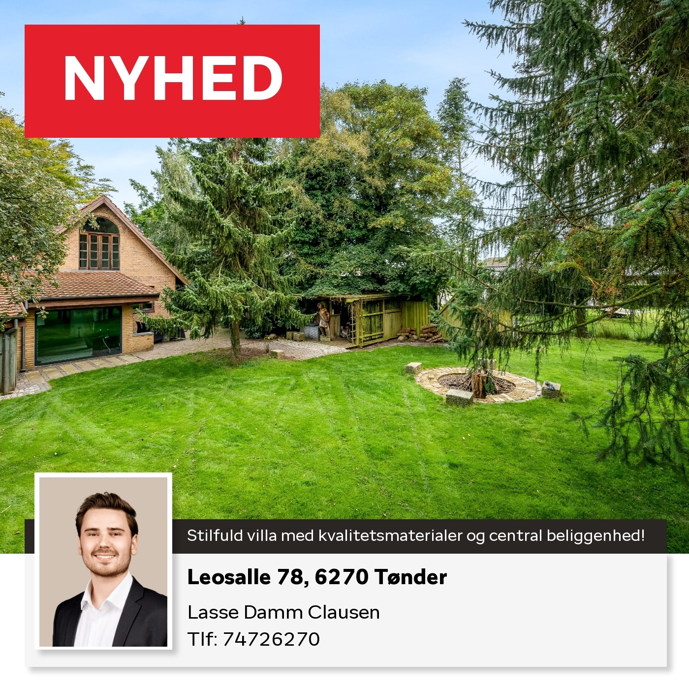 Home Tønder præsenterer stilfuld villa på Leosalle 78 til salg