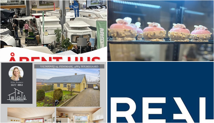 Nyt fra Slagelse Camping og Outdoor Center, Bruuns Chokolade, RealMæglerne Næstved by Bülow ApS og 1 anden