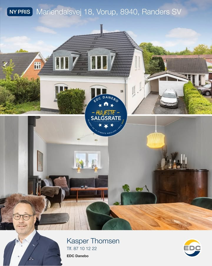 EDC DANEBO annoncerer ny pris på villa i Vorup