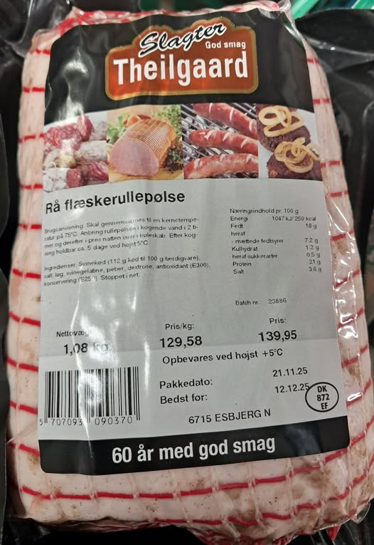Spar Valsgård tilbyder rabat på rå rullepølse fra Slagter Theilgaard