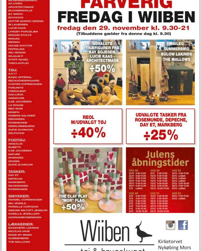 WIIBEN inviterer til farverig fredag med gode tilbud og gaveindpakning i morgen