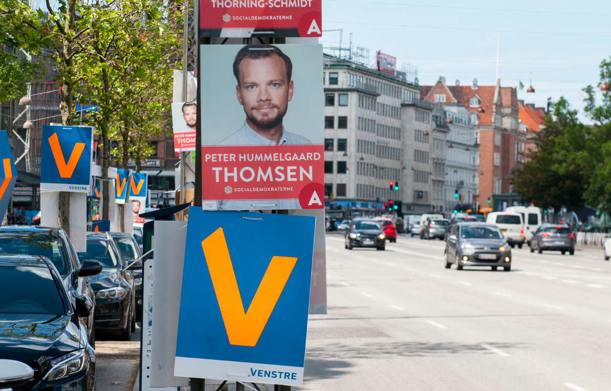 Fifleri med valgplakater i Skive