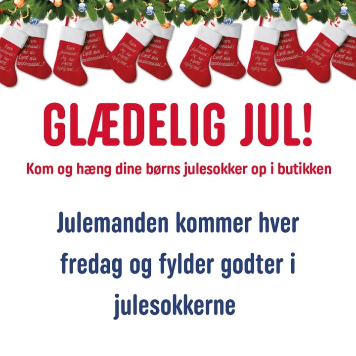 REMA 1000 Nordre Strandvej inviterer til julehygge med julesokker for børn i Risskov