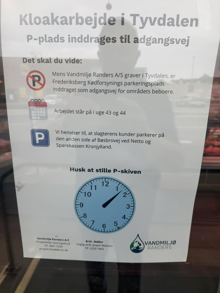 Frederiksberg Kødforsyning informerer om midlertidige parkeringsudfordringer ved grundet kloakarbejde