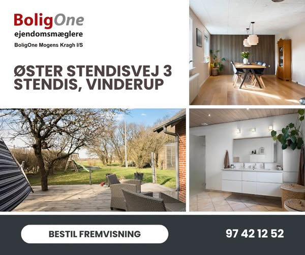 BoligOne Mogens Kragh I/S fremviser rummelig villa med udsigt til åbne marker