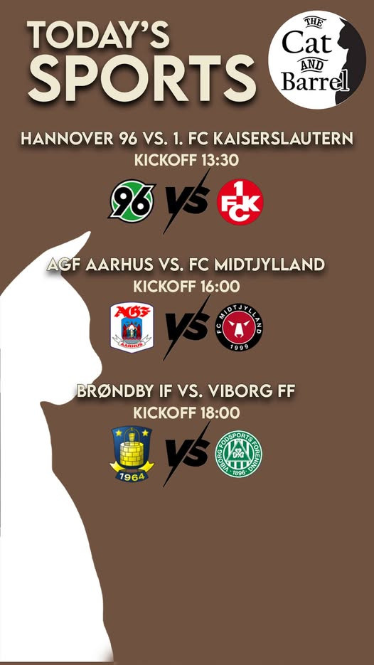 The Cat & Barrel inviterer til spændende sportsdag med live kampe