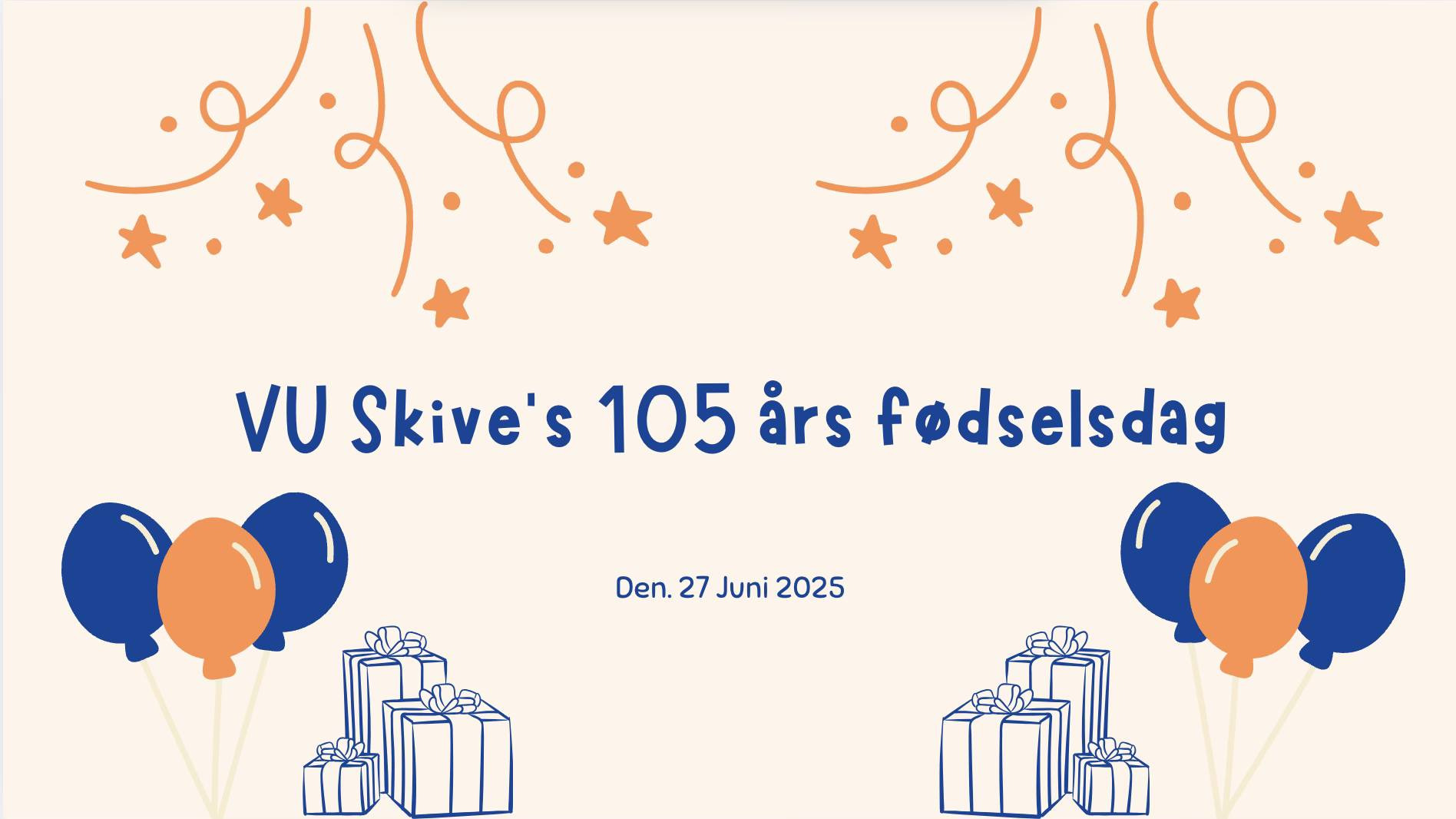 VU Skive fejrer 105 års fødselsdag med stor fest