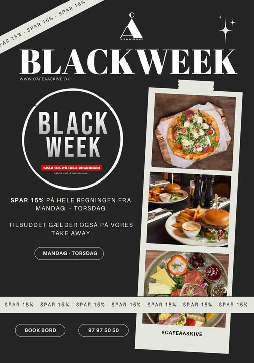 Spar 15% hos Café Å i Black Week mandag-torsdag
