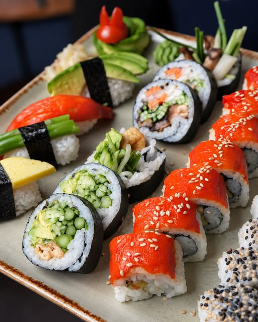 Yumi Aalborg fremhæver vegetarisk sushi med friske grøntsager og avocado