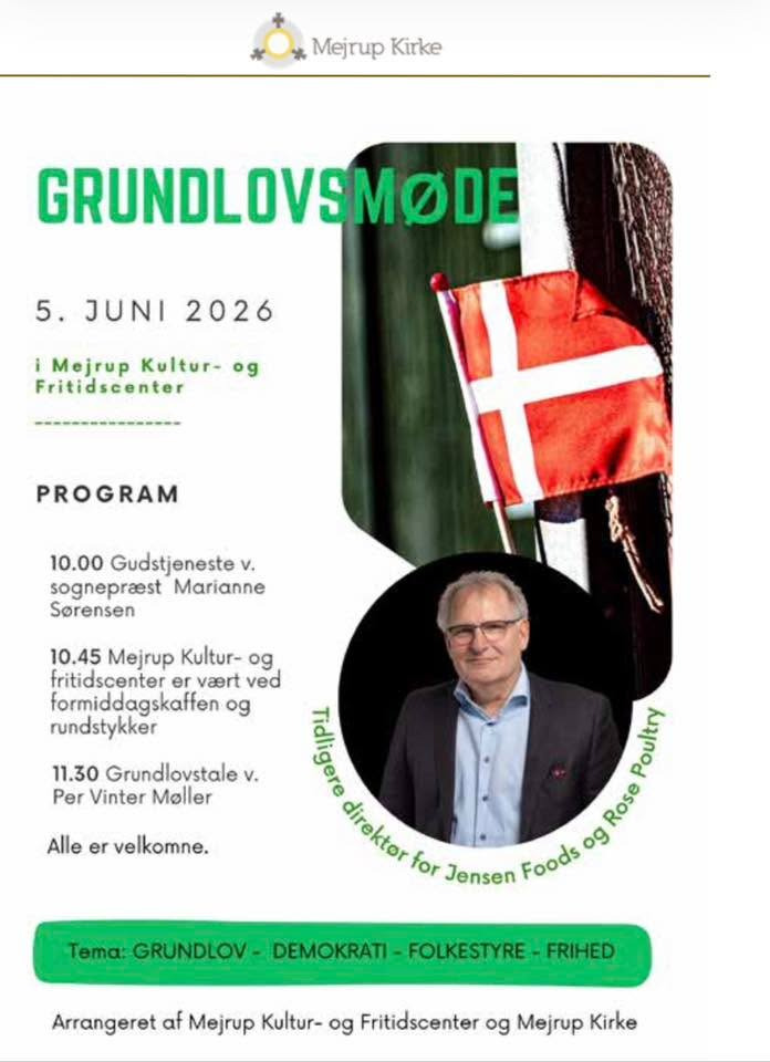 Mejrup Kultur- og Fritidscenter byder på masser af aktiviteter på Grundlovsdag